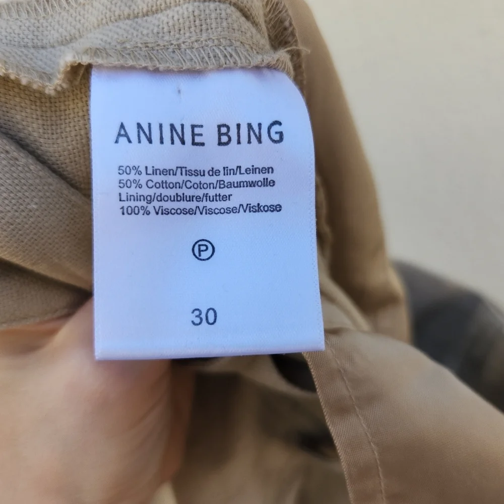 Anine Bing Elyse Trouser in Oat